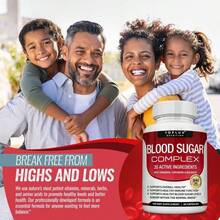3 Pack Blood Sugar Support Capsules – 20 Active Ingredients With Cinnamon, Chromium & Mulberry, Daily Metabolism & Wellness Supplement, 180 Capsules Value Pack - 3 pcs-195g - 查看 5