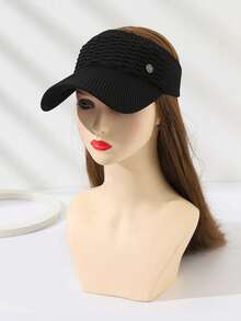 1pc Unisex Adjustable Sun Visor Hat, Casual Multifunctional Breathable Sun Protection Cap, Suitable For Daily Wear, Fashion & Versatile - M-marked Visor - View 5