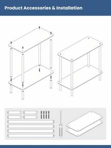 1pc Acrylic Transparent Edge Table, 2-Tier Living Room Side Table, Small Modern Nightstand Home Decor Table Shelf For Office, Bedroom, Living Room, Study - Transparent - View 7