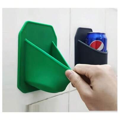 Support pour canette de bière/boisson en silicone pour la douche, étagère de rangement en silicone pour la salle de bain, support pour téléphone de salle de bain
