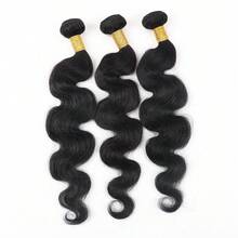 Tóc nối sóng nhẹ tự nhiên màu đen, dành cho nữ, 3 lọn tóc thật, dài 10-30 inch. - Natural Black - Xem 29