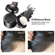 Root Touch Up Powder, Instant Gray Coverage, Hair Loss Concealer, Long-Lasting Waterproof Hair Color Powder For Thinning Hair, Root Cover Up Hairline Shadow Powder Stick, Multifunctional Dyeing Fibers For Eyebrows, Beard Line, With Mirror And Powder Puff - Nhiều màu - Xem 8
