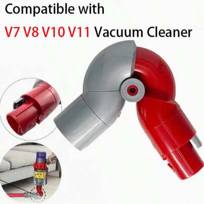 1 pieza Adaptador para V7/V8/V10/V15 - Accesorio de un solo toque de bajo contacto, adecuado para aspiradoras V7, V8, V10, V11, V15, con adaptador giratorio de varios ángulos, para limpiar grietas estrechas como gabinetes, sofás y esquinas de automóviles