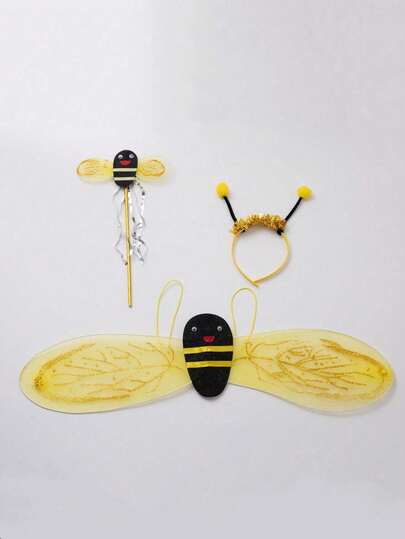 Bee Performance Costume, Ladybug Performance Prop, Gold Powder, Handheld Wand, Bee Headpiece, Halloween Decorations, Festival Costume Props, Festival Dress-Up Props