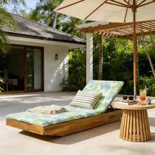 Hoja verde + Teca + Madera de acacia + Tela + Espuma