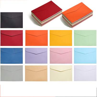 Envelopes, C6 Envelopes, 40 Pieces Multi-Coloured Mini Envelopes For Wedding Cards, Birthday Party Supplies, 16.2 X 11.4 Cm NHD06