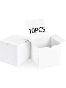 10pcs/1pc/ White Cardboard Gift Boxes With Lids |4x4x4inch Square Boxes | Small Gift Boxes Suitable For Party, Wedding, Christmas, Holidays, Birthdays And All Other Occasions - A-White - View 11
