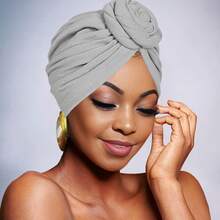 女士头巾帽，时尚蜗牛帽波西米亚风头巾帽 - 彩色 - 查看 9