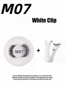 一套4件磁性眼线笔和磁性假睫毛套装 - 自然妆效，可重复使用，磁性仿貂毛假睫毛，增强并拉长睫毛。（如果您不知道如何佩戴，请观看附带的视频。）假睫毛，万圣节妆容，3D卷翘蓬松，无需胶水，佩戴舒适，带有强力磁铁。 - 彩色 - 查看 18