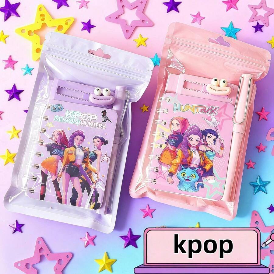 2pcs/1pc K-POP Idol Group Stationery Set, Practical Student Supplies, Reward Gifts, Birthday Presents, K-POP Merchandise [Random Style Shipped] - Sets - View 1