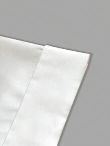 女士春夏休闲简约日常通勤百搭商务优雅街头风小立领插肩袖镂空褶裥后拉链白色缎面梭织衬衫 - 白色 - 查看 7