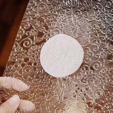 6 Pattern Design, Transparent PVC European Flower Trim Paisley Grid Texture Pattern Embossed Soft Pottery Texture Pad For DIY Homemade Polymer Clay Jewellery - Clear - View 9