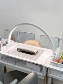 1pc-Crescent-Shaped Countertop LED Nail Lamp With Push-Button Switch, Suitable For Personal Manicures, Dressing Tables, Crafting, Desks, Bedside Tables. Ideal Graduation, Birthday Or Festive Gift. Available In Pink/White/Black. - one-size - View 6