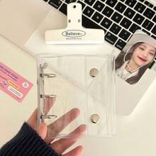 INS Double Buckle A8 Card Holder 3-Inch Single Slot Mini 3-Ring Binder Notebook, Transparent Minilist Organizer - Nhiều màu - Xem 10