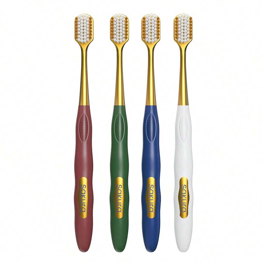 Sakura High-Quality Soft Bristle Adult Couples Family Travel Toothbrush - Multicolor - View 1