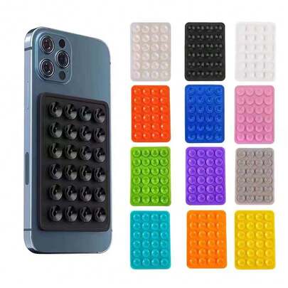 1 قطعة حامل هاتف من السيليكون مع 24 كوب شفط صغير، مناسب لجميع الهواتف: حامل هاتف لاصق، مريح للتصوير الذاتي وتسجيل الفيديو، يمكن تركيبه في الحمام أو على الحائط، هدية رائعة للأصدقاء وعيد الميلاد، متوافق مع أجهزة iOS و Android، مناسب أيضًا كهدية عيد ميلاد للعائلة والأصدقاء. حامل الهاتف، ملحقات الهاتف، Octobuddy