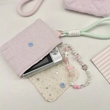 1pc Cute Star Shaped Ins Style Cosmetic Bag, Women Sanitary Pad Pouch, Coin Purse, Travel CD Storage Bag - Multicolor - View 6