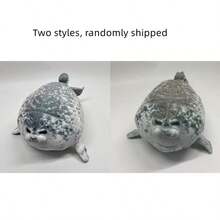 1个逼真毛绒海豹玩偶，柔软可爱，可作装饰枕头、沙发靠垫、儿童玩偶、生日/圣诞礼物 - 彩色 - 查看 13