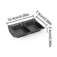 Sauce Dish Black ABS Three-Compartment Snack Plate For Home Cuisine Seasoning Plate Sushi Soy Dipping Sauce Bowl - Multicolor - View 24