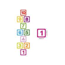 Colorful Floor Stickers, Children's Game And Entertainment Stickers, Adhesive Vinyl, M/L/XL Size, 10 Grids+2 Free Footprints - 10Pcs - View 8