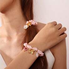 QASW European And American Cross-Border Color Small  Pleated Hair Ring Exquisite High-End DIY Pendant Decoration Girl's Heart Hair Rope - FQ01PE-pJ1133PEG-pJ507G-pJ1170RPG - View 3