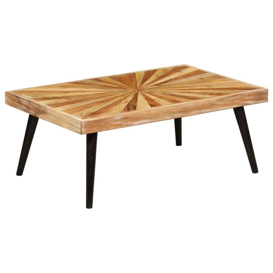 Coffee Table Solid Mango Wood 90x55x36 Cm - Brown - View 1