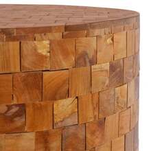 Coffee Table 60x60x35 Cm Solid Teak Wood - Brown - View 2