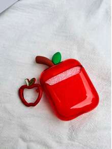 Apple Graphic Semi-Transparent Cute 3D Apple Protective Case Suitable For AirPods Pro 3/Pro 2/3rd Gen Bluetooth Earphones, 2nd Gen Apple 4 Earphone Case - Red - View 4