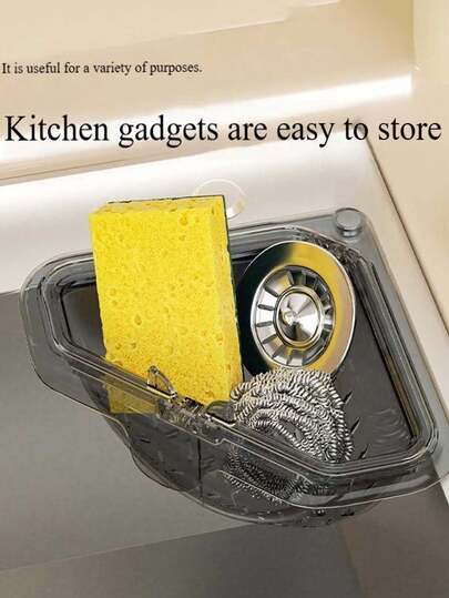 Faucet Triangular Draining Basket Kitchen Sink Strainer For Washing Vegetables And Leftover Food, Sink Filter, Various Styles Of Hangable Sink Draining Baskets For Home Kitchen, Food Residue Separating Filter Basket, Fruit Washing Drain Basket (Different Batches Do Not Affect Use)