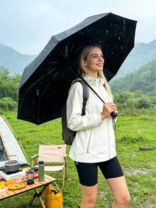 1pc Large Fully Automatic Folding Umbrella For 2-3 People, Sun Protection And Rain, Unisex - Multicolor - View 6