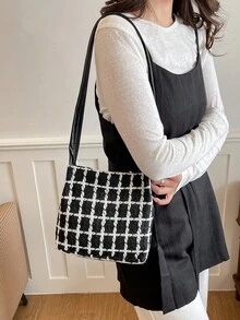 The 2026 New Model Of The Casual Minimalist Style, With A Sophisticated And Fashionable Look, Classic And Versatile Women's Shoulder Bag - Black - View 5