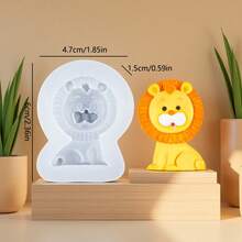 卡通森林动物造型硅胶蜡烛模具 - 白色 - 查看 3