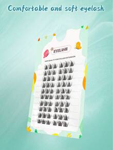 DIY Lash Extension Clusters C Curl 12mm Fluffy Wispy Individual False Lashes Reusable Natural Look For Daily Wear At Home Beginners - C - View 3