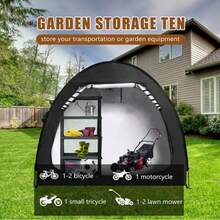 Outdoor Bike Cover Storage Shed, Oxford 210D Thick Canvas Tent, Aluminum Alloy Stand, Bicycle Storage Tent, Portable Outdoor Shelter With Lock, Waterproof, Dust Proof, 80x31.5x65 Inches/200x80x165 Cm, 1 Pack - A - View 4