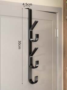 1个碳钢多功能墙钩 - 直型设计,可作储物钩、毛巾架,无需钻孔,节省空间,适用于卧室、浴室、车库、洗衣房、厨房、酒店(随机发货) - 彩色 - 查看 12