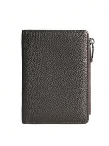 BATSIOE New Fashion Women's Ultra-Thin Short Wallet, Toothpick Grain/Litchi Grain Lining, Zipper Coin Purse & Card Holder For Men Money Wallet Mini Wallet Purse Wallet Men Wallet Leather Small Wallet Travel Essential Summer - Dark Grey - View 4