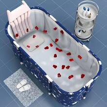 Extra Large Adult Foldable Bathtub | Luxury Spa Experience, High-Efficiency Heat Insulation, Heat & Cold Resistant | Ideal For Small Spaces, Outdoor & Patio Use - 870 Gallons/Starry Sky - View 2