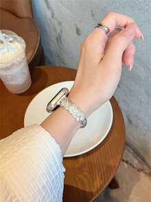 奢华钻石表带，适用于 38/40/41/42/44/45/46/49 毫米尺寸，兼容 Ultra/SE/Series 10/9/8/7/6/5/4/3/2/1 表带 - 編織星光 - 查看 2