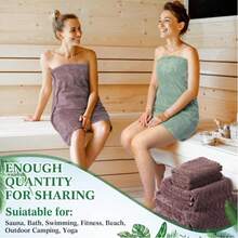 Ultra-Soft Coral Fleece Bathroom Towel Set, Super Absorbent, Non-Shedding, Quick-Drying And Lightweight, Ideal For Bathroom, Hotel, Spa - Multicolor - View 6