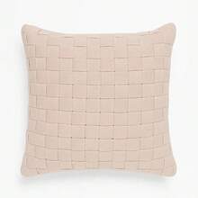 Capa de Almofada Decorativa em Fita Trama em Algodão – Estilo Rústico – 45cm x 45cm - Areia - Visão 8
