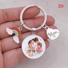 1件彩虹妈妈时光仿宝石项链，带彩虹吊坠，精美包包配饰，母亲节或节日礼物佳选 - 彩色 - 查看 18