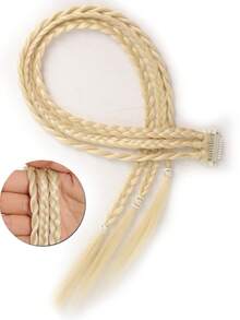 合成假发辫子带夹子拳击辫脏辫夹式接发脏辫拳击辫耐热假发片 - 彩色 - 查看 13