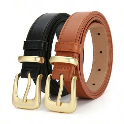 Alloy Buckle Women's Belt, Fashionable And Versatile, Jeans Belt, Korean Version Ins Style, High-End Decorative Waistband