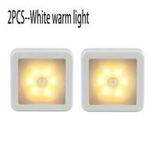 6 LED Motion Sensor Night Light, Smart PIR Sensor, Auto On/Off, Sensor Bedside Lamp, AAA Battery Powered, Easy Installation, Suitable For Bathroom, Bedroom, Hallway, Stairs, Cabinet, Garage - 6 LED Lights - View 23