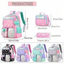 3pcs/Set Women Lightweight High Density Nylon Zipper Closure Backpacks, Suitable For School And Daily Use - A - View 5