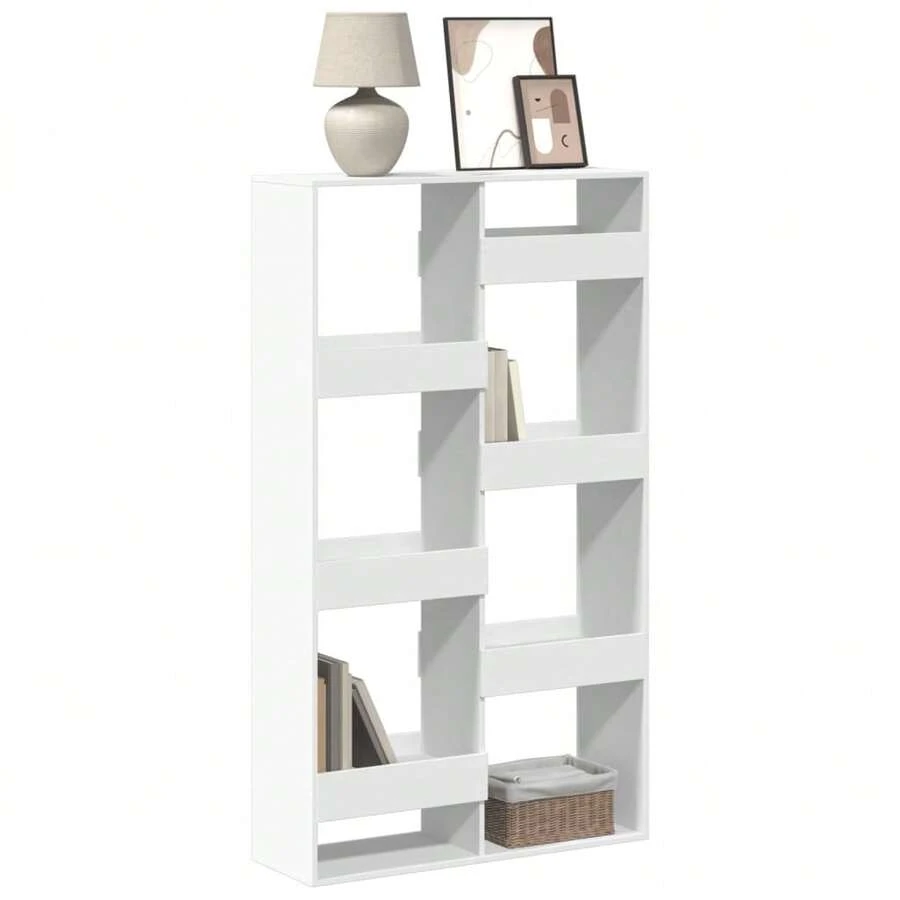 Bookcase White 100x33x175 Cm Engineered Wood - White - View 1