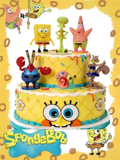 SpongeBob SquarePants Bộ sưu tập SquarePants, bao gồm các tượng nhỏ và đồ trang trí, với hình ảnh SquarePants, Squidward Tentacles, Sandy Cheeks, Eugene H. Krabs và Gary Styles (6 món/bộ). Màu sắc và kiểu dáng được chọn ngẫu nhiên. Bộ sưu tập này bao gồm các đồ trang trí sinh nhật chủ đề SquarePants.