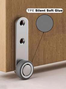 Heavy Duty Quiet Sliding Door Wheel Set, Includes 4 Rollers And 8 Screws, Metal Structure With Directional Wheels, Suitable For Bed Frame Storage Cabinet, Storage Box, Sliding Track, Sliding Door Hardware - Multicolor - View 3
