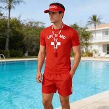 Bộ trang phục cứu hộ bãi biển, tiệc bể bơi, lễ hội hóa trang, Halloween, lễ hội âm nhạc, nhập vai, quà tặng ngày lễ và sinh nhật - Bao gồm áo phông, mũ và còi. - Nhiều màu - Xem 6