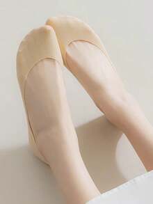 1/5/10 paires de chaussettes invisibles d'été en soie pour femmes, chaussettes fines et respirantes à coupe basse avec silicone antidérapant - Multicolore - Voir 8